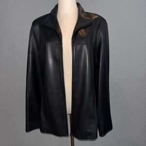 MARC NEW YORK ANDREW MARK FRONT ZIP 100% GENUINE LEATHER JACKET - NWOT - L